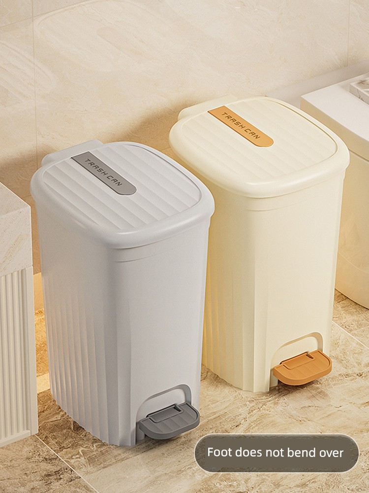 Trash Can 2024 New Arrival For Home Kitchen Toilet Living Room Foot with Lid Large Capacity Pedal Wastebasket