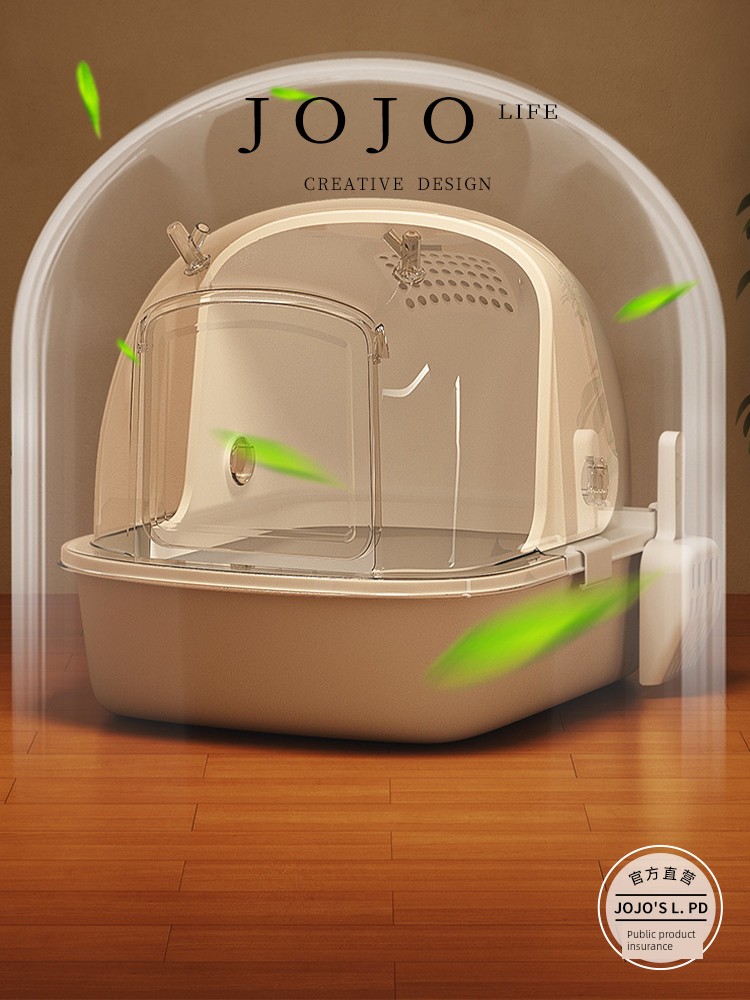 Jojo's L. Pd. Mr. Grocery. Litter Box Oversized Closed Cat Toilet Cat Poop Basin | Clever Words