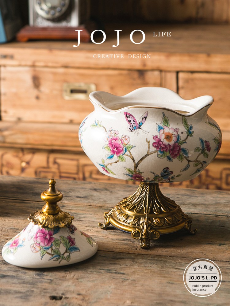 Jojo's L. Pd. Frugal. Tea Pot American Ceramic Storage Tank with Lid Ceramic Ornaments | Section Clothes