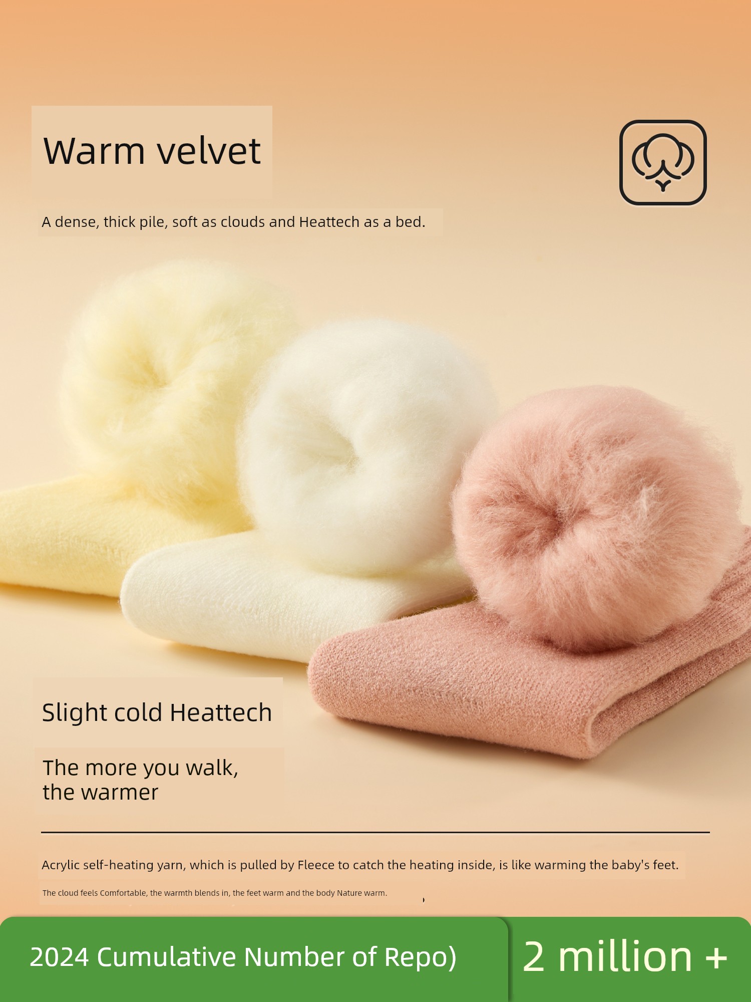 Women's Thick Socks Autumn and Winter Fleece-lined Thick Mid-Calf Length Socks Confinement Sleep Warm Plush Winter Floor Snow Socks