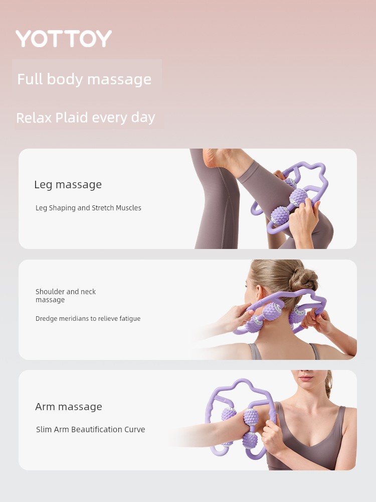 [Limited Edition] Ring Clip Leg Roller Muscle Relaxation Skinny Leg Massage Skinny Leg Yoga Tool Leg Massager