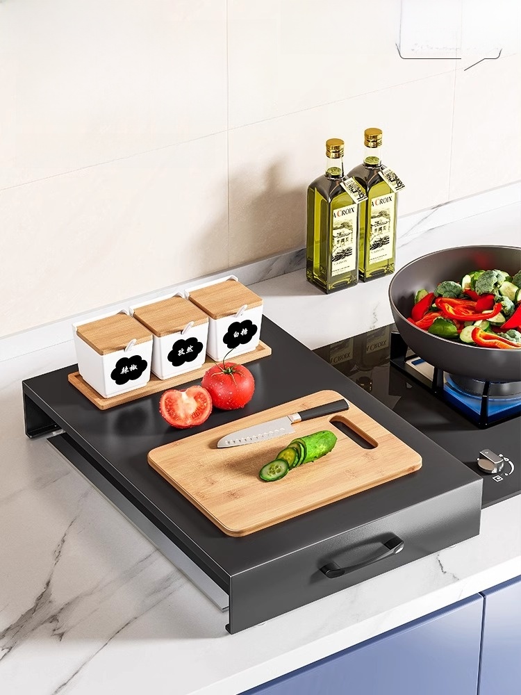 Baffle Plate Induction Cooker Stand Storage Table Gas Stove
