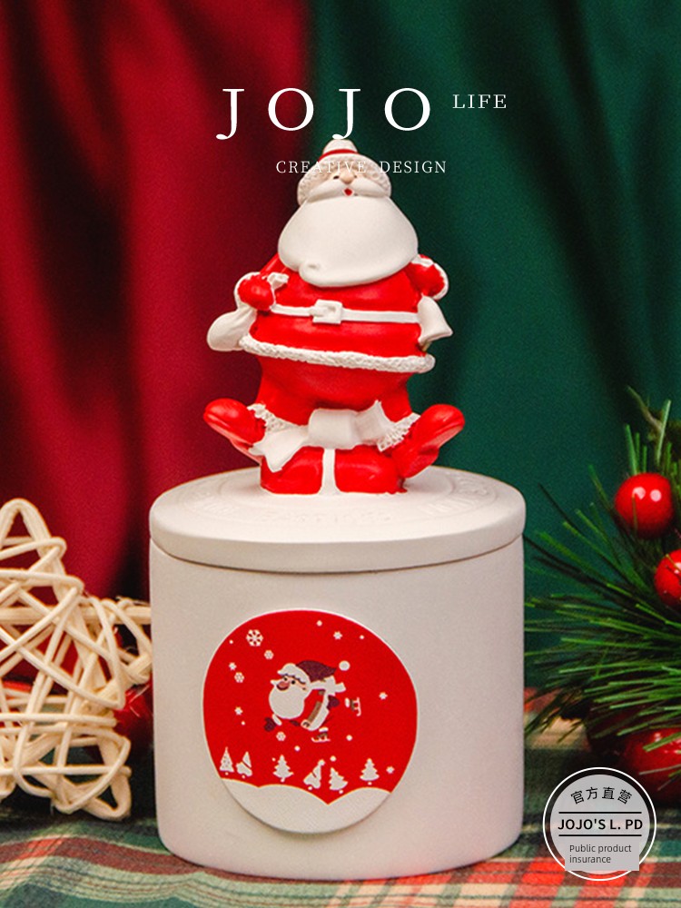 Jojo's L. Pd. Mr. Grocery. Aromatherapy Candle Santa Claus Statue Decoration Christmas | Positive Sound