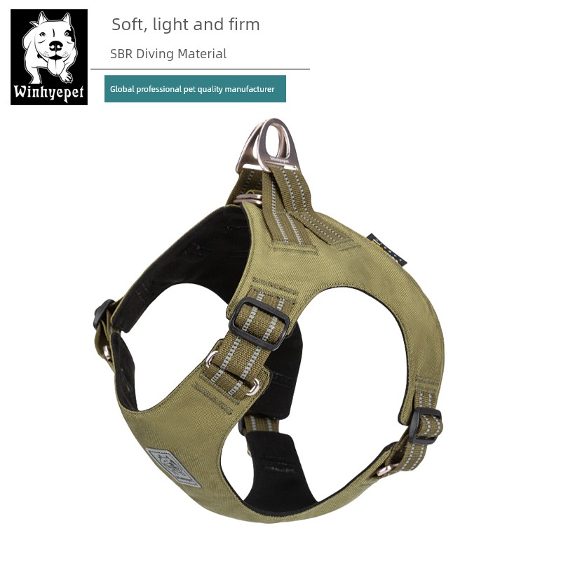 Winhyepet Dog Hand Holding Rope Dog Walking Chain Vest-Style Chest Strap Anti Breaking Loose out Small, Medium and Large Dogs