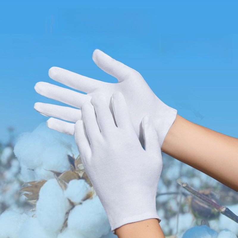 Pure Cotton Thin Crafts Cloth Labor Protection Wear-Resistant White Gloves