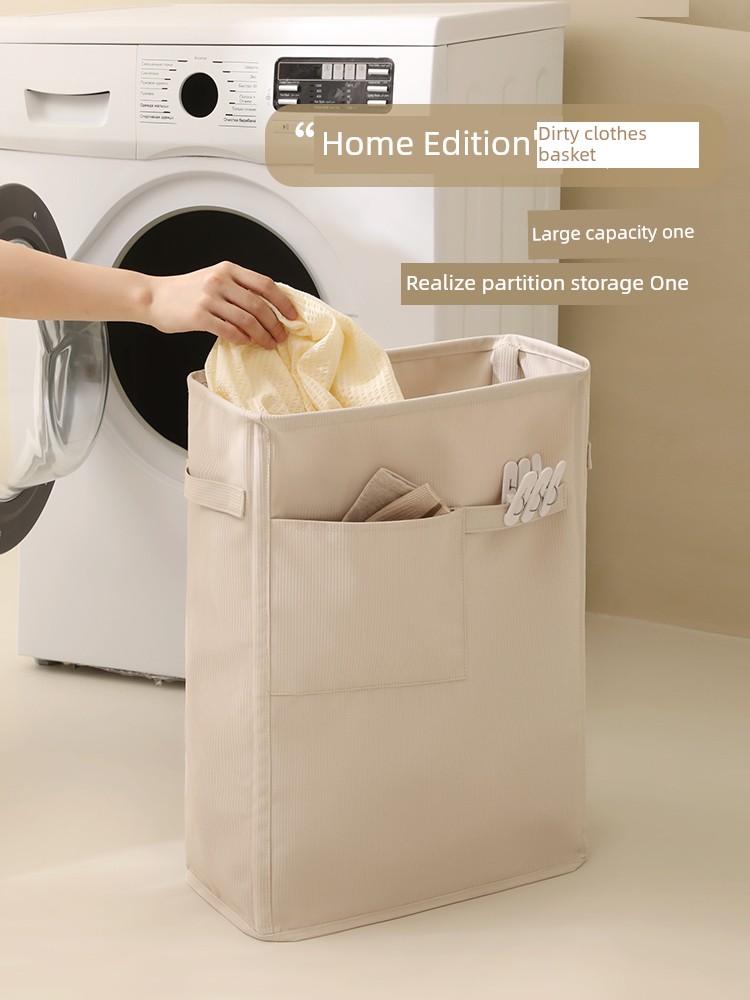 Dirty Clothes Storage Basket Toilet Clothes Fantastic Product Partition Dirty Clothes Basket For Home Classification Laundry Basket Barrel Yoga Mat