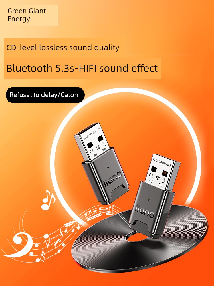 Llano Bluetooth Adapter Receiving Computer USB Module Desktop Launch 5.3 Wireless Headset Speaker Mouse