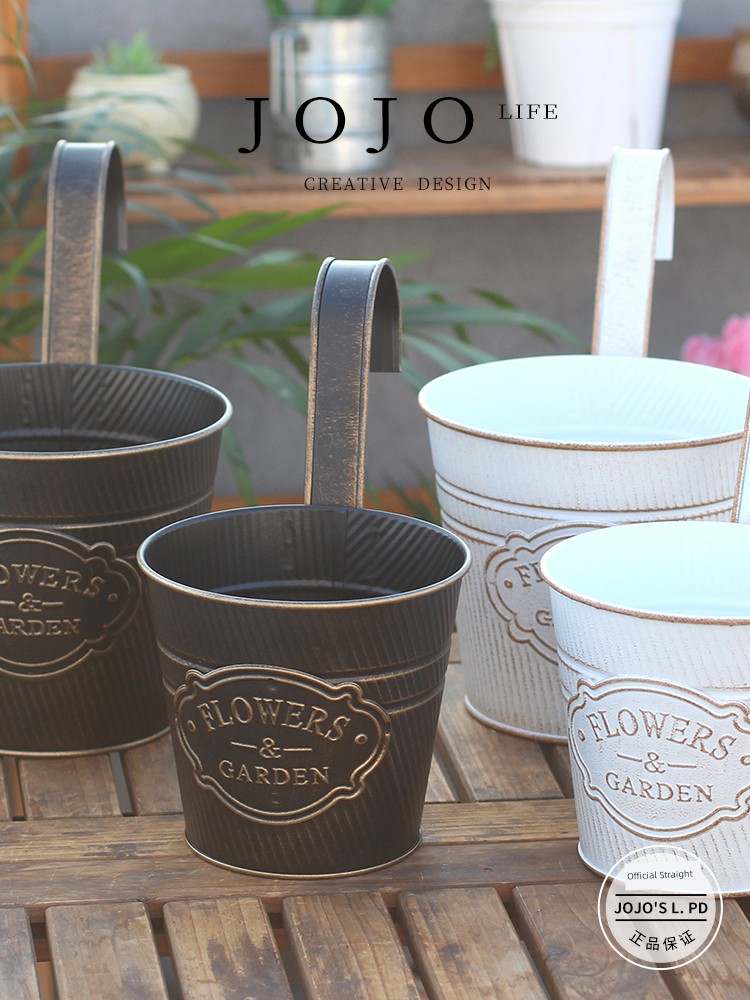 Jojo's L. Pd. Ridge Flower Rack Storage Rack Balcony Jardiniere Succulent Flower Pot Hanging | Zhou Ling