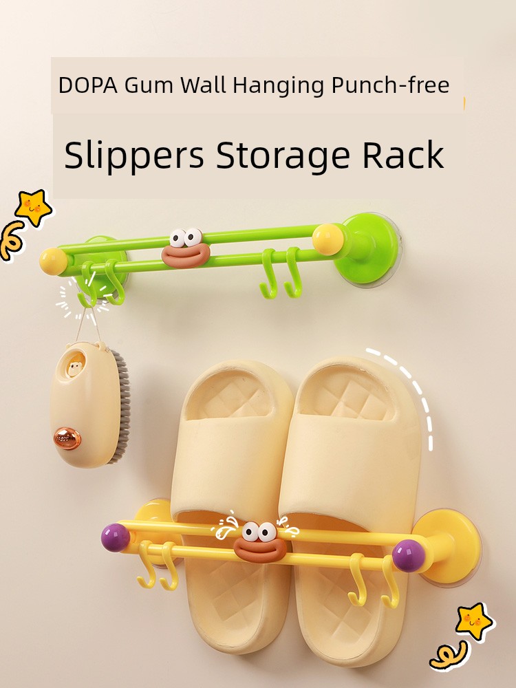 Dopamine Bathroom Slipper Rack Punch-Free Slipper Hook Rack Toilet Storage Rack Strong Load-Bearing