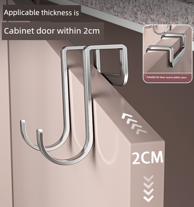 Wardrobe Hook behind the Door Rack Bedside Hat Key Punch-Free Storage Rack Dormitory Storage Fantastic Multi-Purpose