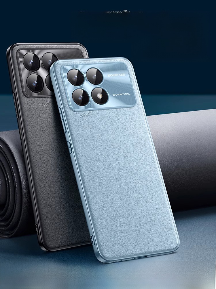 Applicable to Redmi K70 Extreme Edition Phone Case K70ultra Protective Case Redmik70e Classy Plain Leather K60pro Drop-Resistant New Arrival K50 Xiaomi Shell New K40 Lens All-Inclusive Men and Women