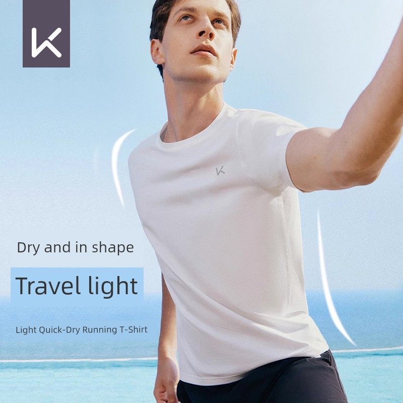 Keep Quick-Drying Exercise Short Sleeves Men Summer Base Running Workout T-shirt Silm Tops Breathable Sun Protection Lightweight