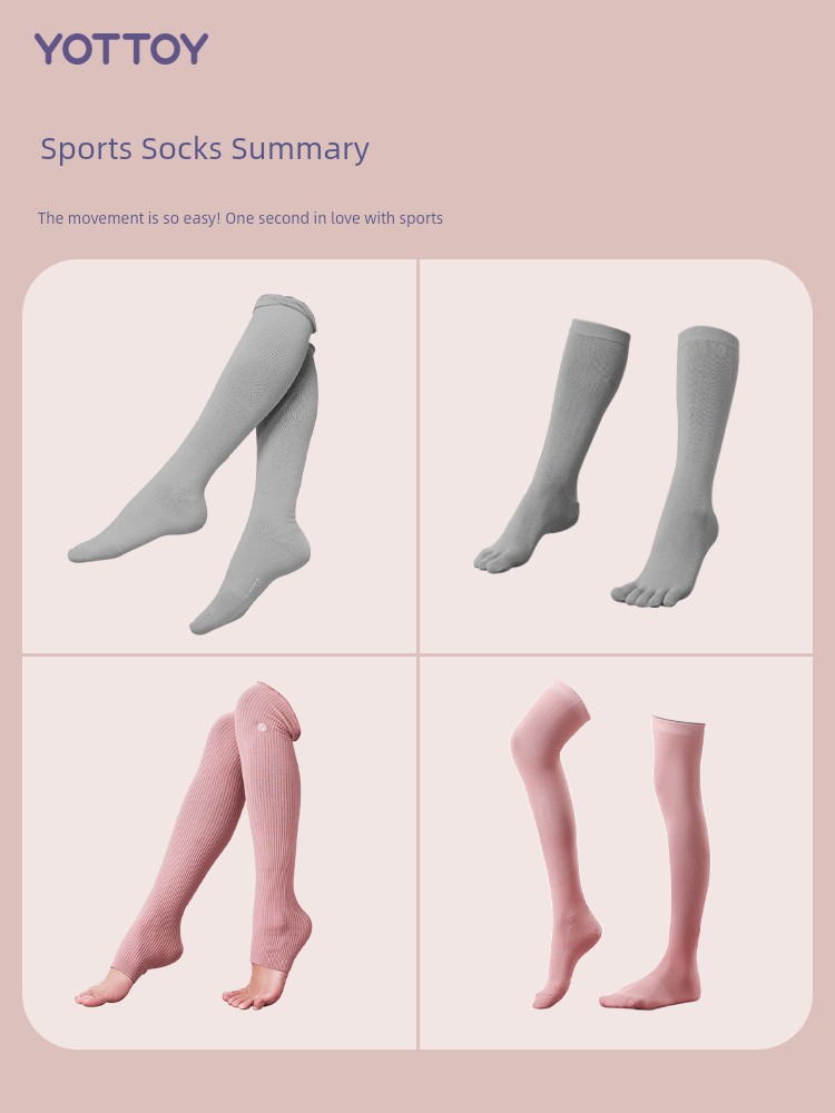 [Special Offer Area] Yoga Socks Non Slip Professional Women's Summer Pilates Athletic Socks Socks Long Tube Thin
