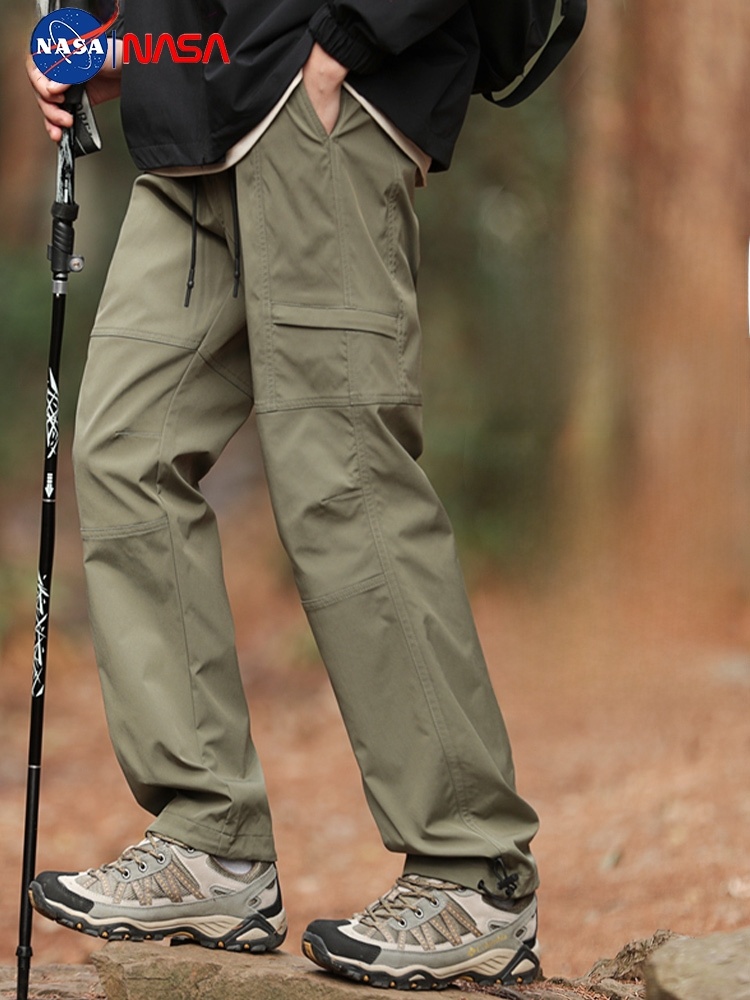 American Outdoor Work Clothes Tactical Pants Men's 2024 New Cargo Pants Autumn and Winter Windproof Waterproof Fleece Padded Pants Men