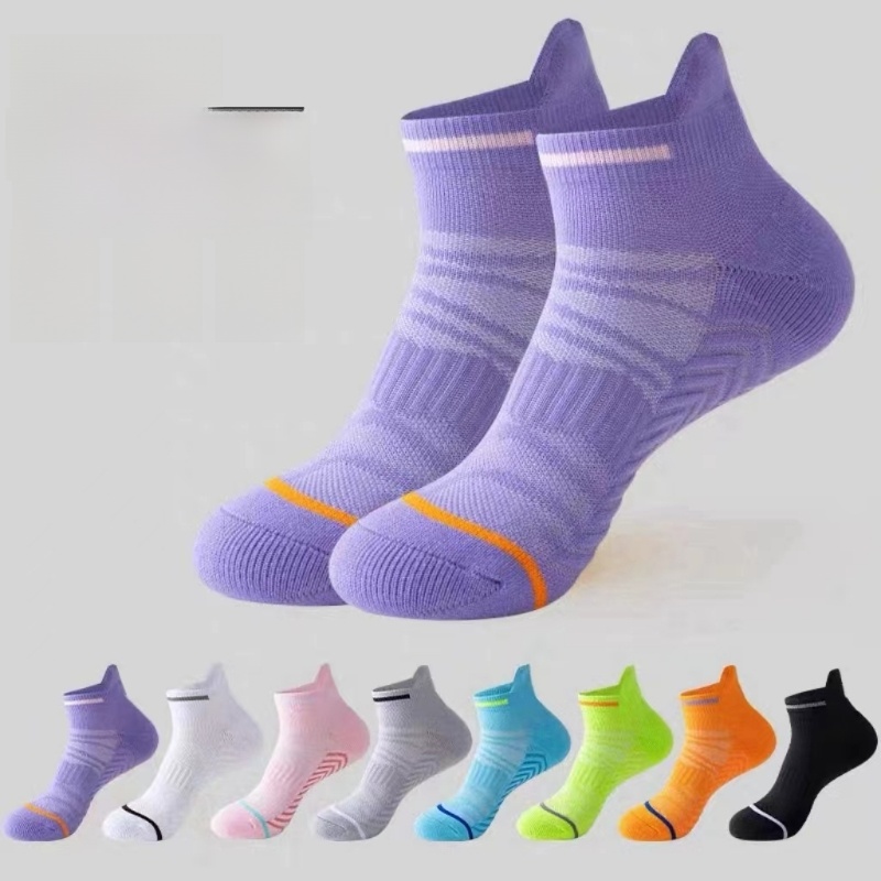 Professional Marathon Running Socks Men's and Women's Quick-Drying Low Ankle Thick Towel Bottom Non Slip for Basketball Training Sports Outdoor