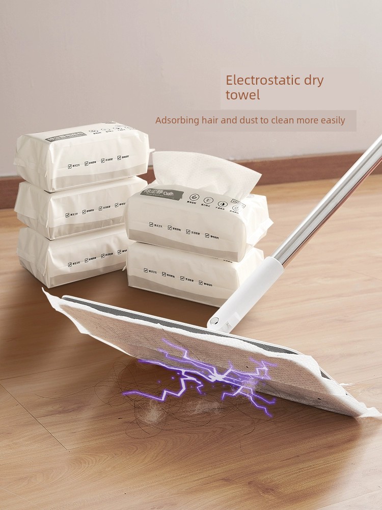 Static Dust-Removal Paper Mop Wash-Free Wipes Floor Mop For Home Disposable Mop Dust Absorption Paper Mop Wipe