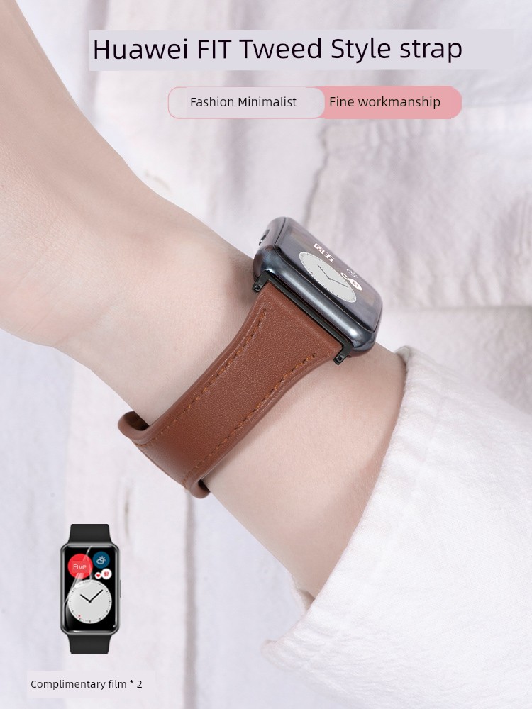 Suitable for Huawei Watch Fit Strap Smart Watch Watchfit2 Small Waist Leather Watch Strap Fit Elegant Sports Wristband Fashion Female Creative Stylish Watch Band Special Replacement Belt