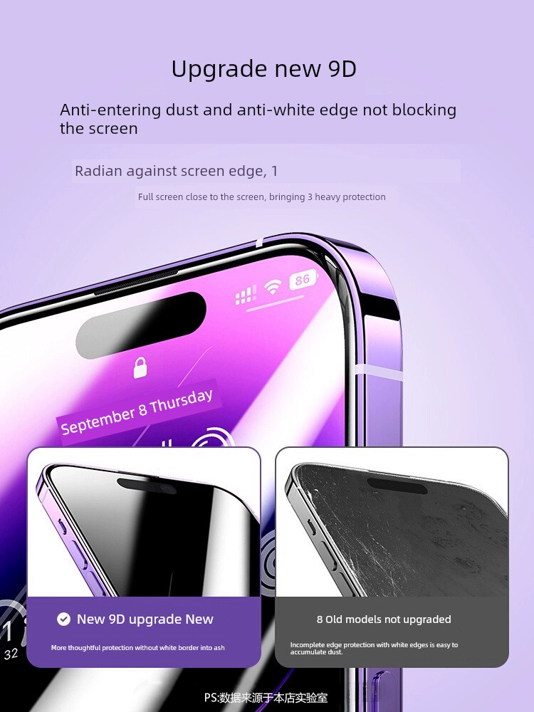 Suitable for Apple Iphone14 Anti-Peep Tempered Glass Film 13/12mini Mobile Phone 11promax HD XR Full Screen X/Xsmax Full-Covered Film P Drop-Resistant Por Screen Protector plus 13
