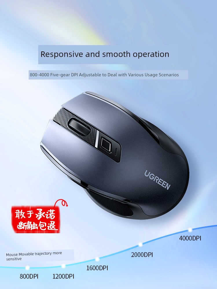 Green Link Bluetooth Big Hand Ergonomic Wireless Mouse