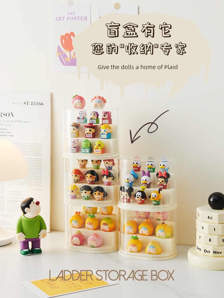 Cute Grain Doll Standee Transparent Acrylic Display Box