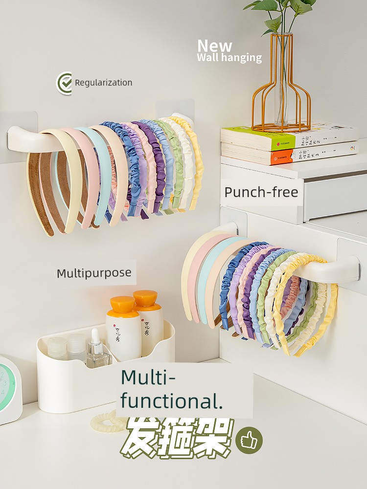 Headband Storage Fantastic Wall Hanging Kids Hair Accessories Hair Ring Storage Rack Punch-Free Dormitory Hairpin Hair Hoop Hanger Hook
