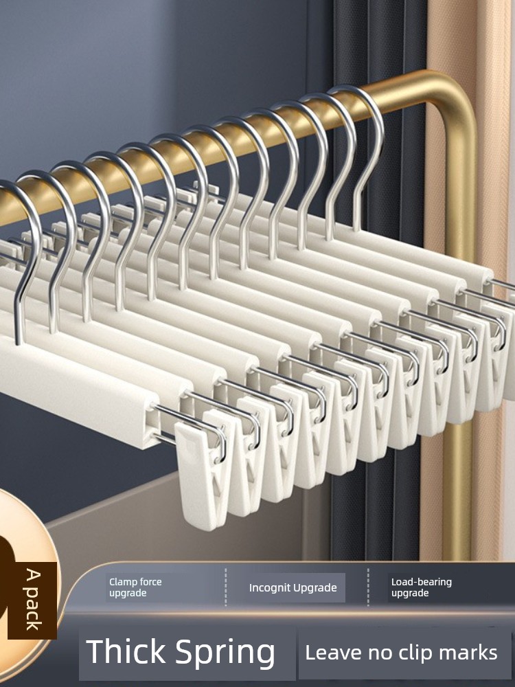 Nano Pant Rack Non-Slip Pants Clip For Home Pants Storage Gadget Hanger Seamless Multi-Functional Drying JK Skirt Clip Trousers Hanger