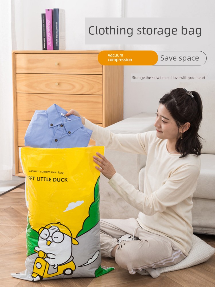 Jujiajia Vacuum Compression Bag Large Capacity Odorless Clothing Storage Bag For Home Moisture-Proof Insect-Proof Quilt Organizer Bag
