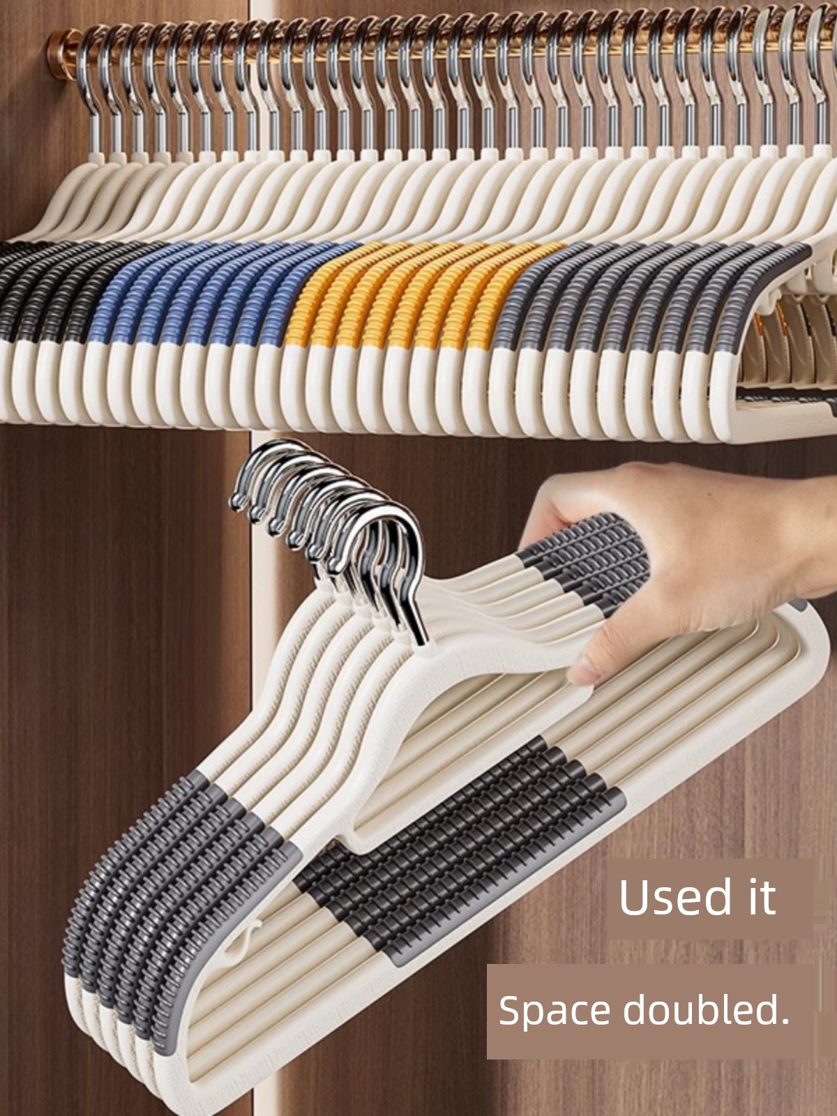 Household Plastic Hangers Household Hanger Clothes Anti-Slip Traceless Anti Shoulder Angle Hanger Hang the Clothes Shelf Wardrobe Storage Clothes Hanger