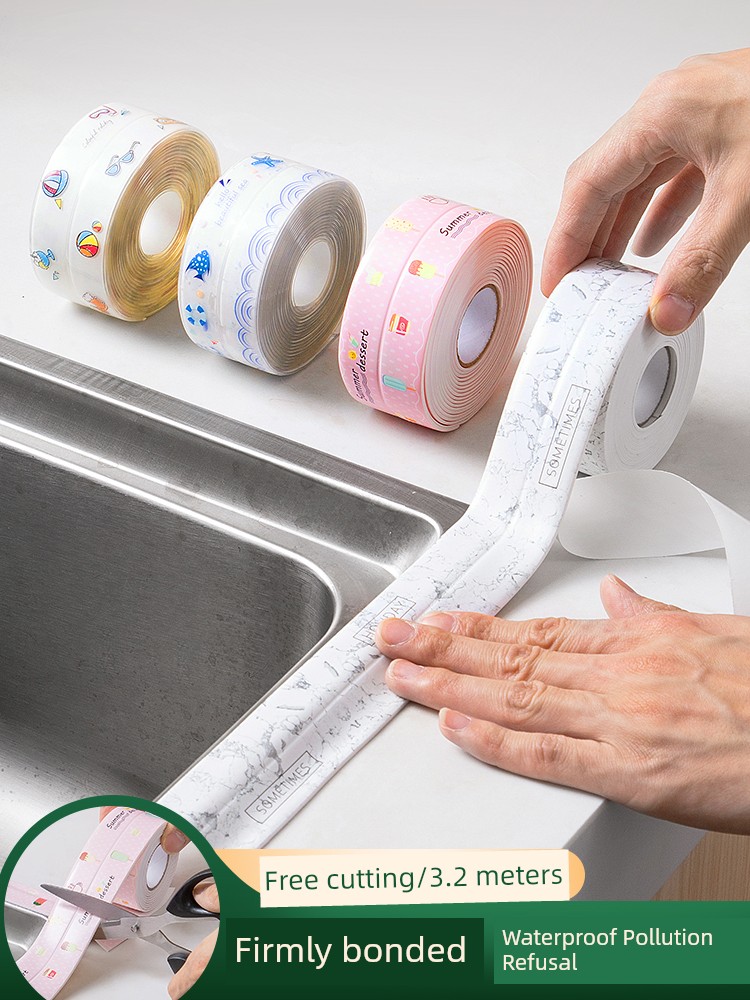 Jujiajia Kitchen Sink Fissure Sealant Bathroom Toilet Toilet Waterproof Tape Sticker Corner Sealing Strip