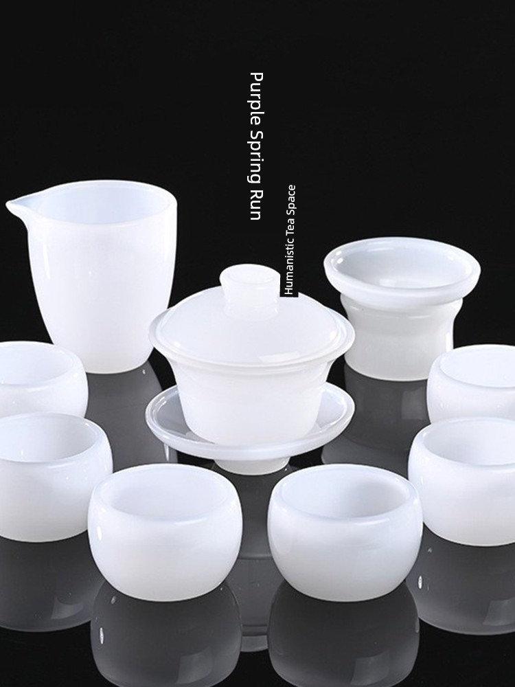 Jojo's L. Pd. Ziquan Stream. Glass Tea Set Suit Accessible Luxury Kung Fu Tea Cup For Home Tureen | South