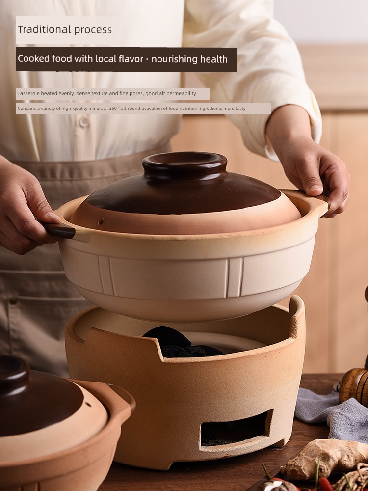 Earthen Casserole Dry Non-Cracking Stew Pot For Home Claypot Rice Chinese Casseroles Small Clay Pot Gas Dedicated Soup Ceramic Pot 111