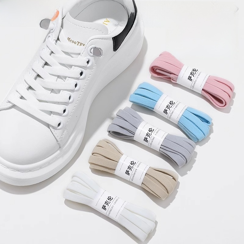 Tie-Free Elastic White Women's Kids Buckle Shoelace