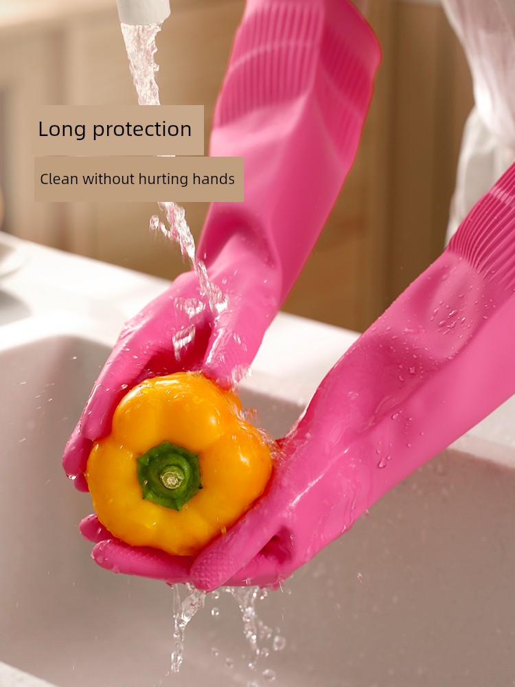 Fasola Dishwashing Brush Thickened Rubber Household Gloves
