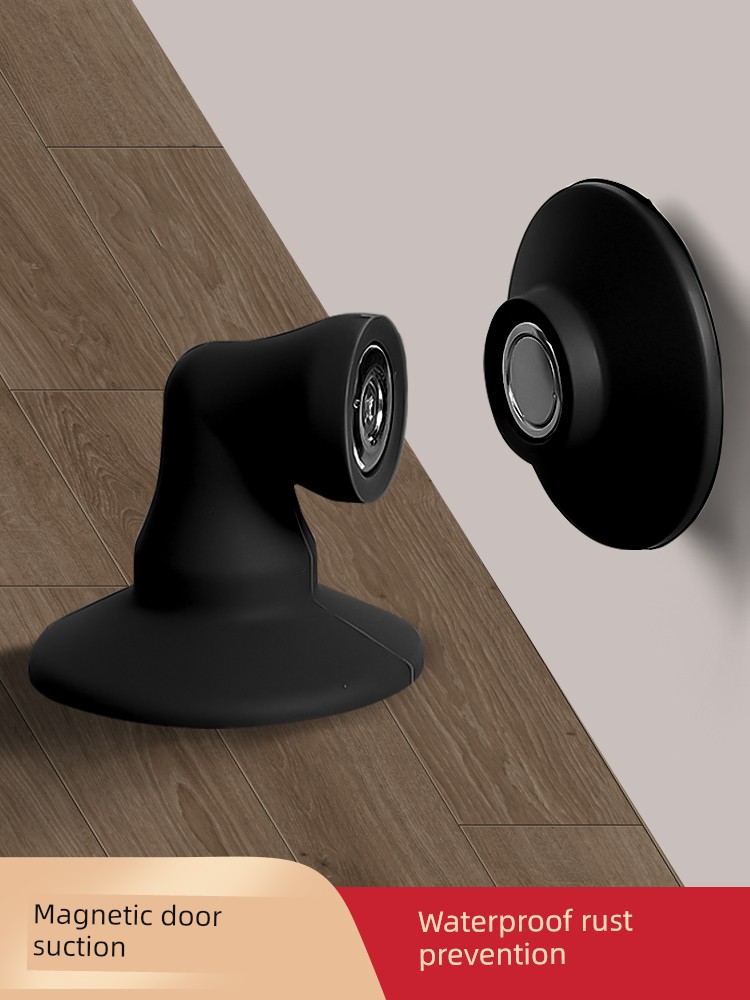 Silicone Door Stopper Punch-Free Anti-Collision Bathroom Bedroom Noiseless Collision Pad Entry Door Rear Door Safety Door Stop Magnetic Suction
