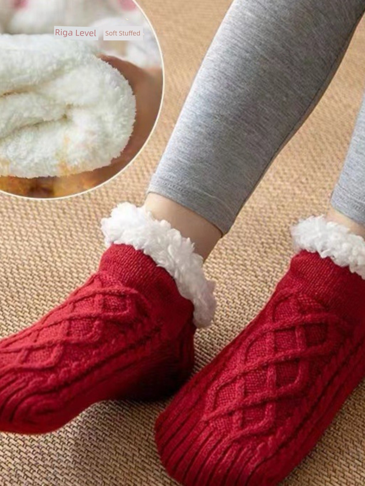 Winter Extra Thick Fleece-lined Ankle Sock Female Interior Home Heattech Floor Socks Fall and Winter Student Warm Shoe Cover Stuffed Socks