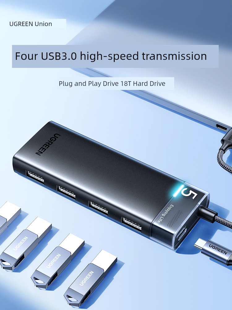 Green Plug Desktop Computer External USB Flash Disk Extender