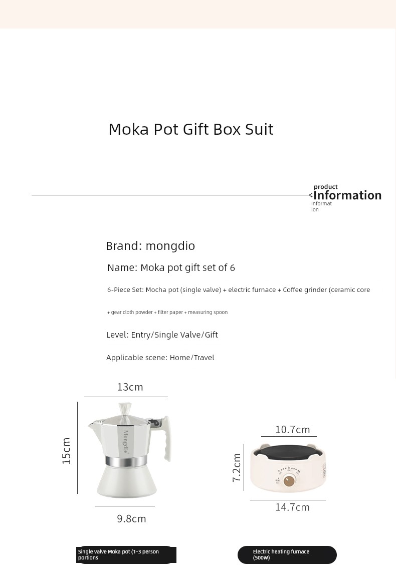 Mongdio Moka Pot Espresso Gift Box Set