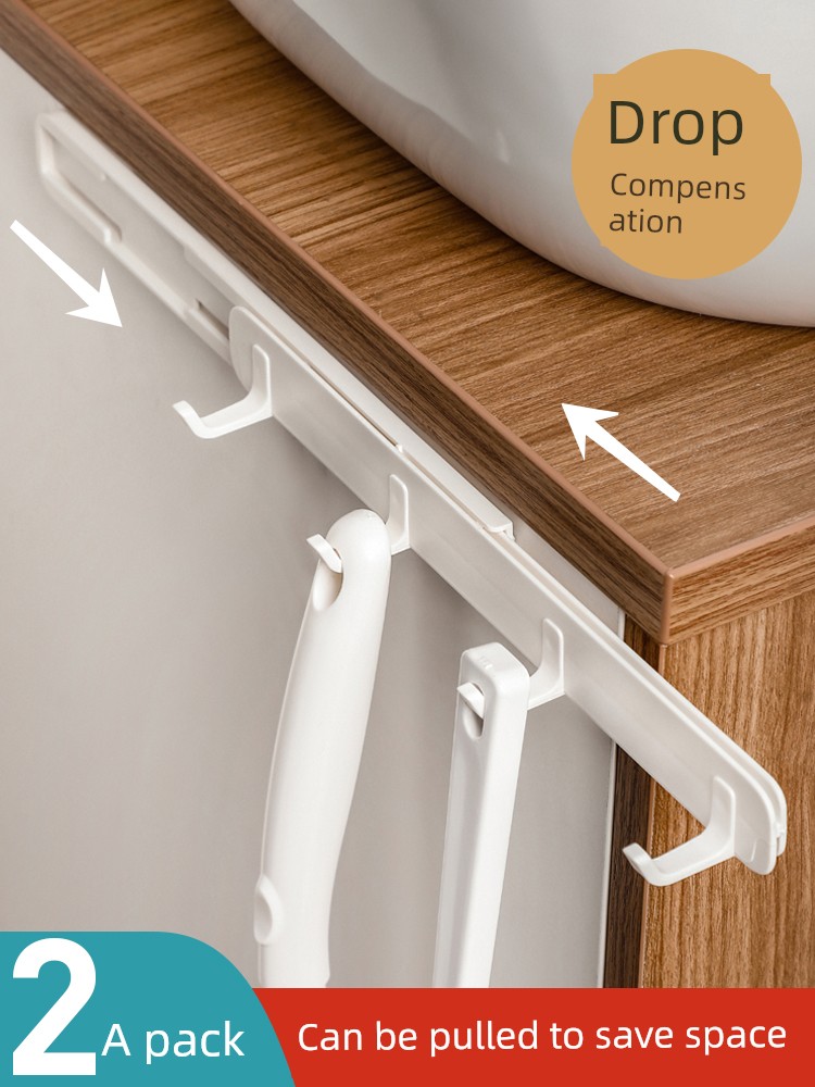 Punch-Free Retractable Cabinet Plastic Gap Hook
