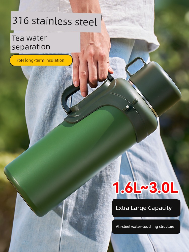 Jie'an Xi Thermos Portable Outdoor Thermos Cup Large-Capacity Water Cup For Home 72 Hours Long-Lasting Thermos Bottle Water Kettle