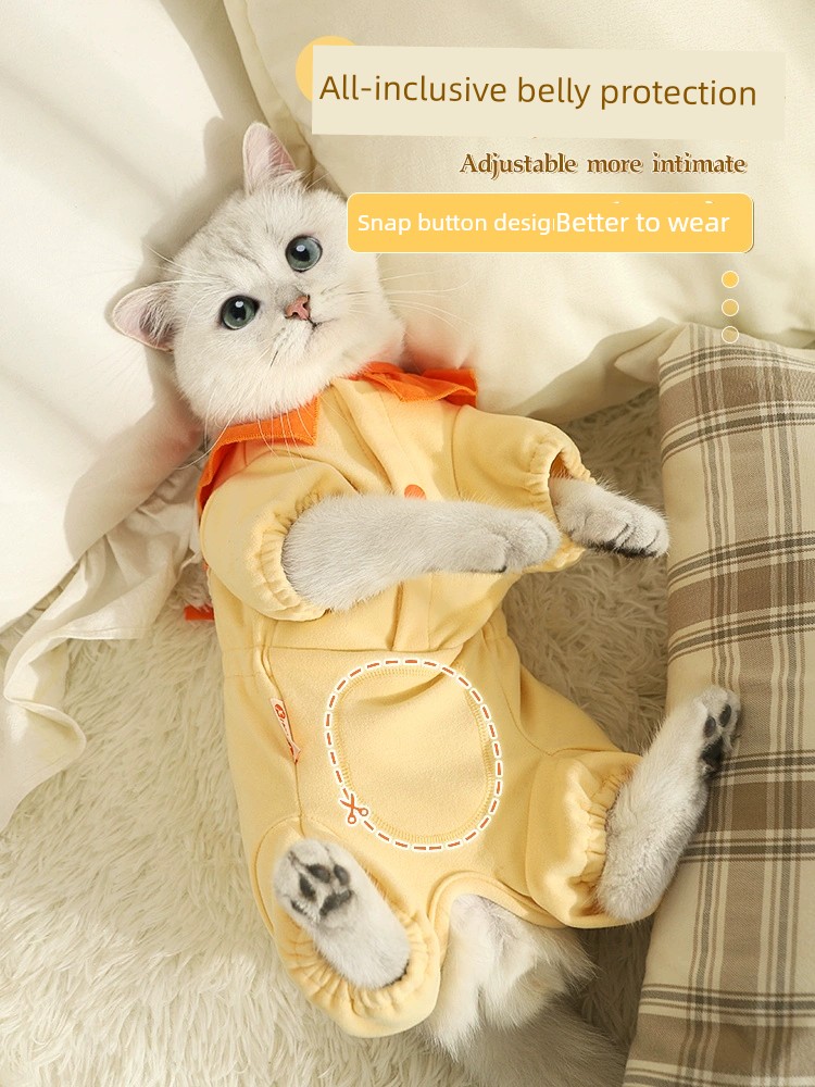 Anti-Lint Pet Stomacher Winter Sterilization Clothing Cat