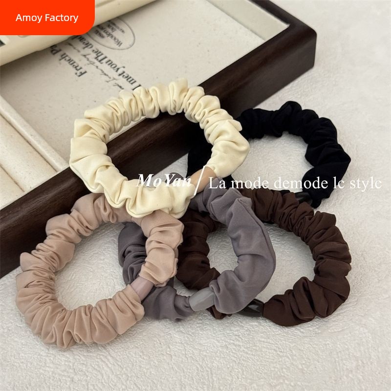 Solid Color Fashion Small Intestine Elegant Durable Hairtie Hair Ring