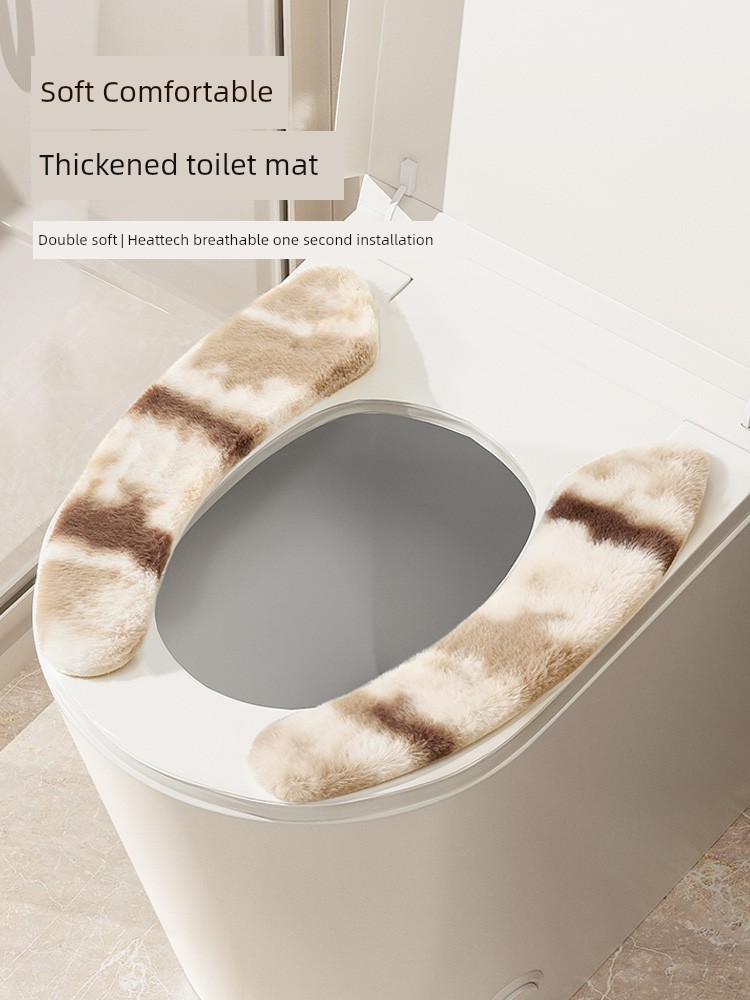 Toilet Seat Winter Happy Day Domestic Toilet Adhesive Toilet Seat Cover All Year Round Universal Toilet Seat Cover Mat
