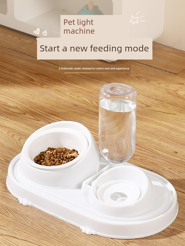 Dog Bowl Dog Basin Ceramic Cat Bowl Pet Automatic Drinking Bowl Dog Food Bowl Food Bowl Anti-Tumble Cat Supplies Slow Feeding Bowl