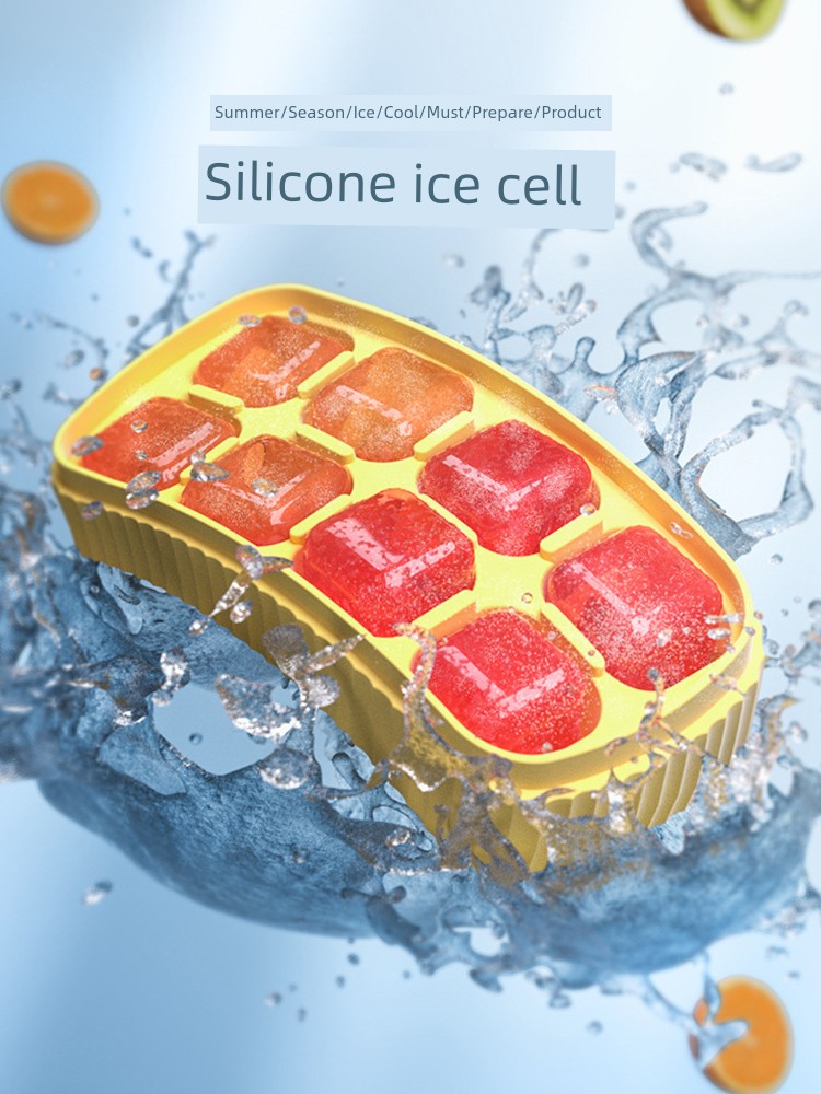 Jie'an Xi Ice Cube Mold For Home Silicone Soft Refrigerator Ice Cube Box Handy Gadget Baby Food Supplement Frozen Mini Little Ice Cube
