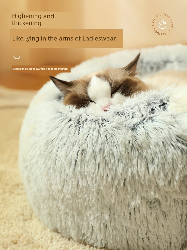 Quilt Cat Nest Winter Heattech All Year Round Neutral Pet Cat House Dog Winter Sleep Supplies Small Size Dogs Thickened