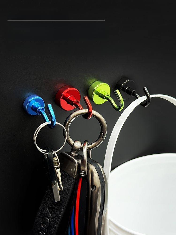 Color Magnetic Hook Strong Refrigerator Magnet Super Suction Entry Door Strong Magnetic Force Magnet NdFeB