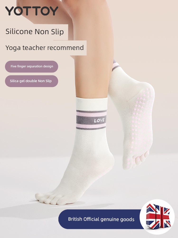 Yoga Socks Women's Professional Pilates Socks Non-Slip Socks Toe Socks Tube Socks Yoga Sports Fitness Fall and Winter New Arrival