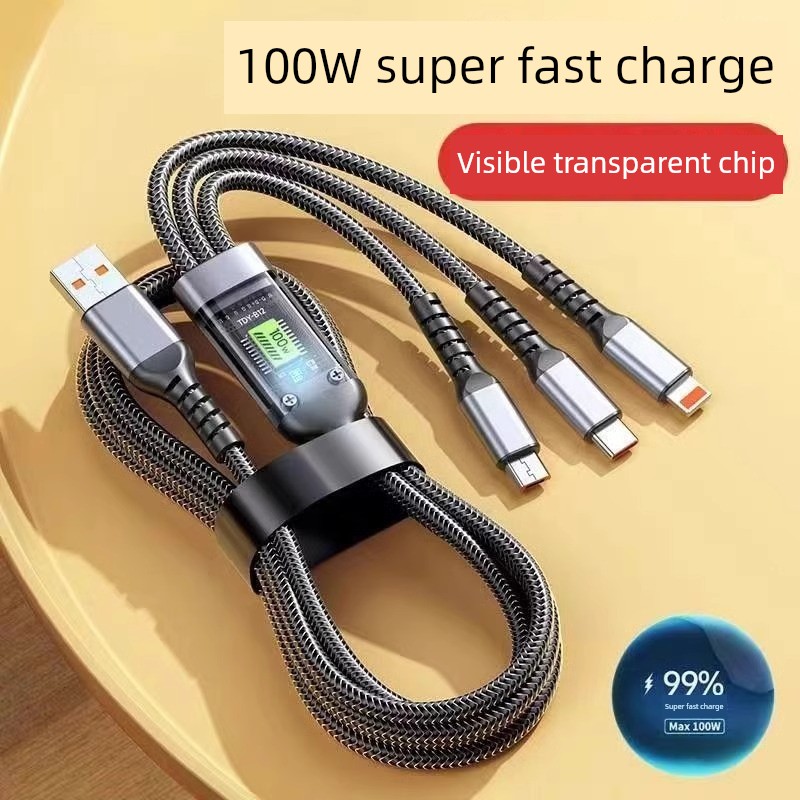 Apple New Arrival One Drag Three with Light Fast Charge Data Cable