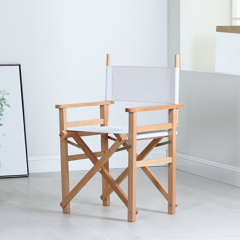 Solid Wood Foldable Canvas Outdoor Director Chair