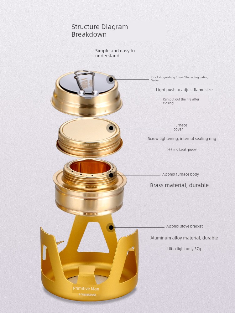 Primitive Man Portable Tea-Boiling Stove Picnic Vaporized Outdoor